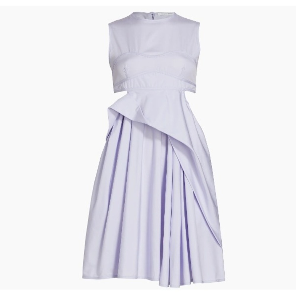 Cecilie Bahnsen Seero Draped‎ Minidress US 6 Lavender Sculptural Open Back $1225